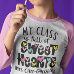 Teacher Valentines Day Tops, Woman Valentine Shirts, Valentine Day Tees, Valentines Day Raglans