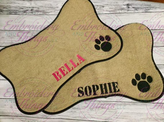 Pet Placemat, Pet Mat, Personalized Dog Mat - Personalized Embroidery & DTG Gifts for All Ages