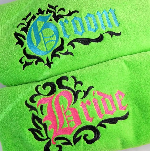 Mr and Mrs Beach Towel, Bride Beach Towel, Monogram Beach Towel, Personalized His & Hers Beach Towel, Wedding Shower Gifts, Custom Towels