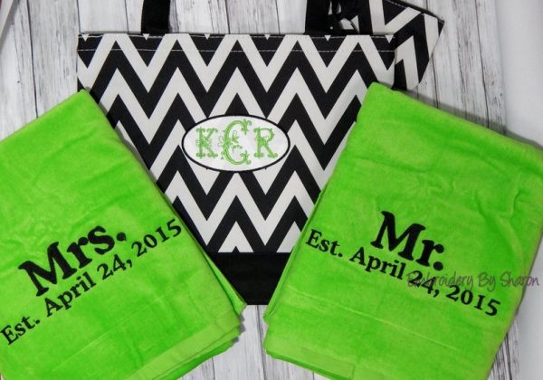 Mr and Mrs.Towels and Beach bag
