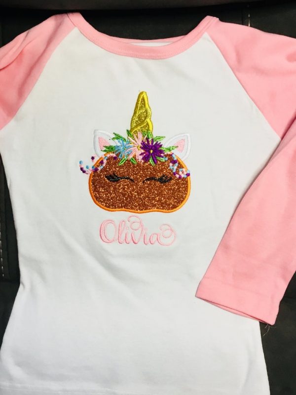 il_794xN.1611970042_3fh2-1 Fall Pumpkin Unicorn Raglan shirt