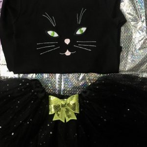 Baby Girl Halloween Cat Costume - Toddler or Kids Halloween cat outfit