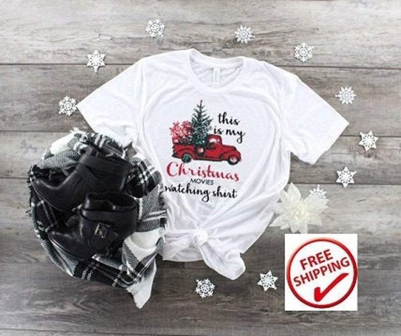 Christmas saying tshirt, Christmas tshirts,  Personalized Embroidery