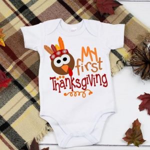 First Thanksgiving bodysuit for boys and girls