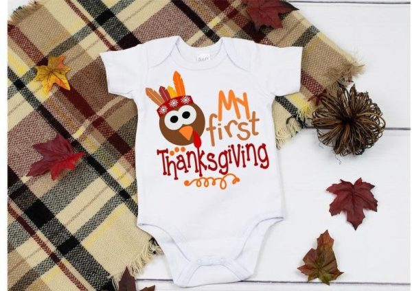 First Thanksgiving bodysuit for boys and girls