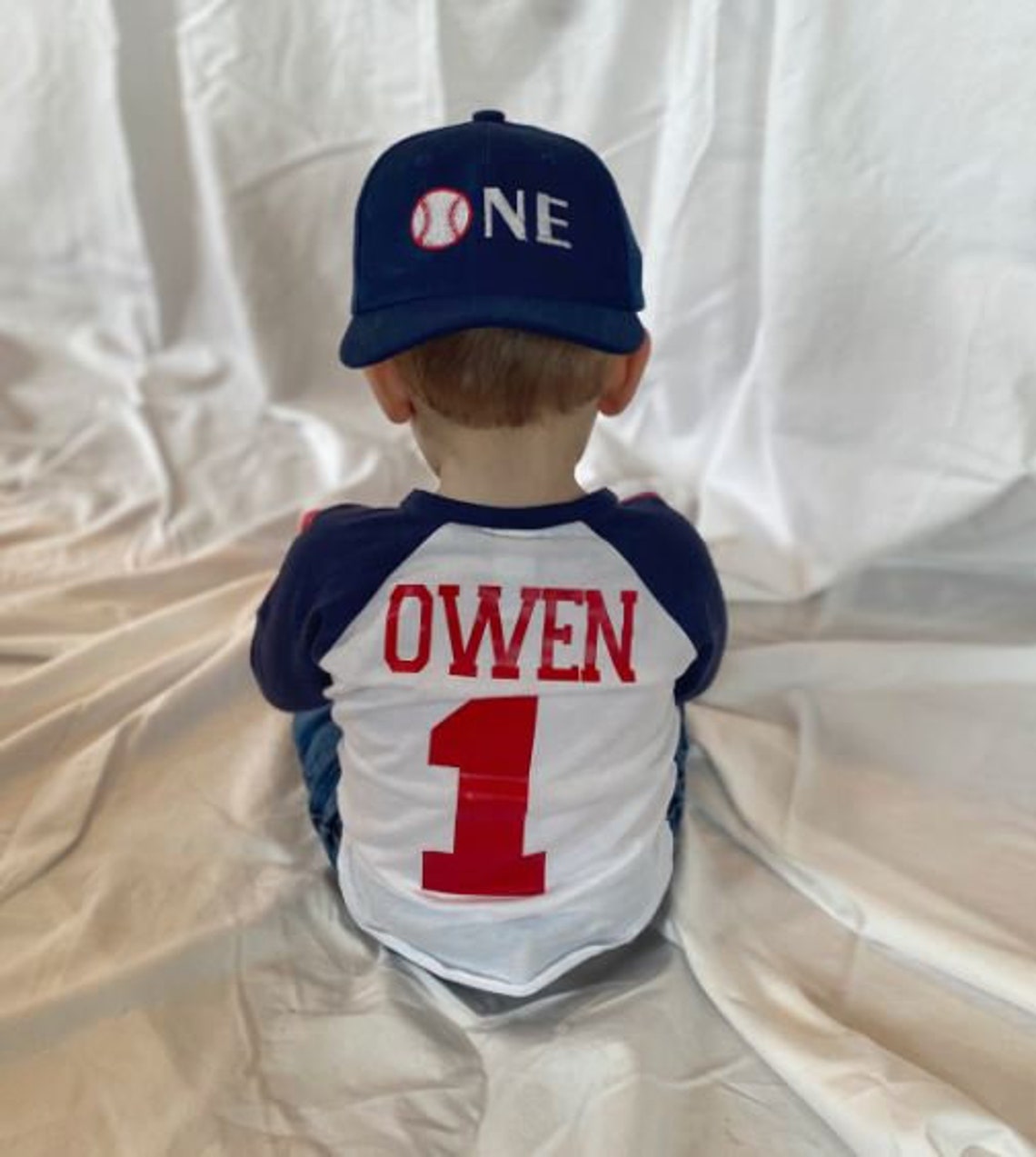 First Birthday Baseball outfit Raglan or Tee Name age any age on back choice a design for front from listing also add a baseball cap