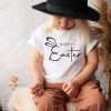 Happy Easter top for all ages, Easter with a cross tee or sweatshirt