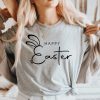 Happy Easter top for all ages, Easter with a cross tee or sweatshirt