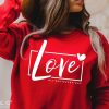 Valentine’s Day tees for Ladies, Love sweatshirts or tees, can be worn for valentines, but all year long too, Valentine’s Raglan’s or tees