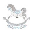 Heirloom baby quilt for girls or boys, makes a treasured gift, Rocking Horse Baby blanket monogrammed or personalized for boys or girls Heirloom baby quilt for girls or boys, makes a treasured gift, Rocking Horse Baby blanket monogrammed or personalized for boys or girls