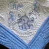 Heirloom baby quilt for girls or boys, makes a treasured gift, Rocking Horse Baby blanket monogrammed or personalized for boys or girls Heirloom baby quilt for girls or boys, makes a treasured gift, Rocking Horse Baby blanket monogrammed or personalized for boys or girls